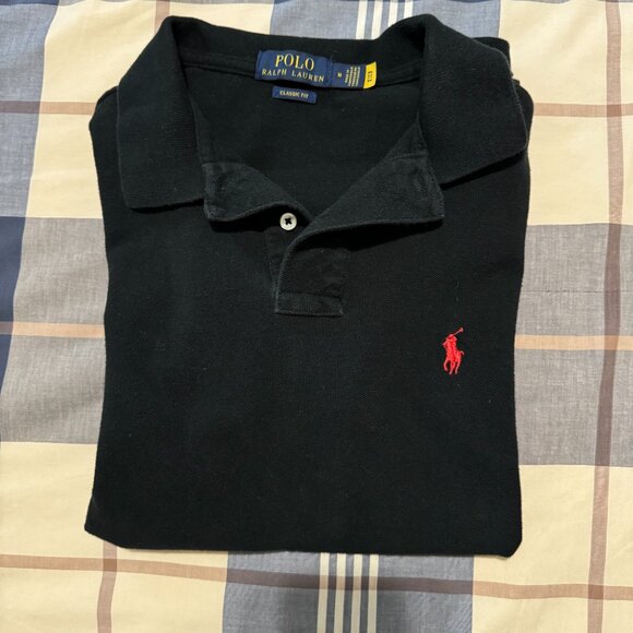 Polo Ralph Lauren Classic Fit Polo Shirt Size Medium Color Black - Picture 1 of 4